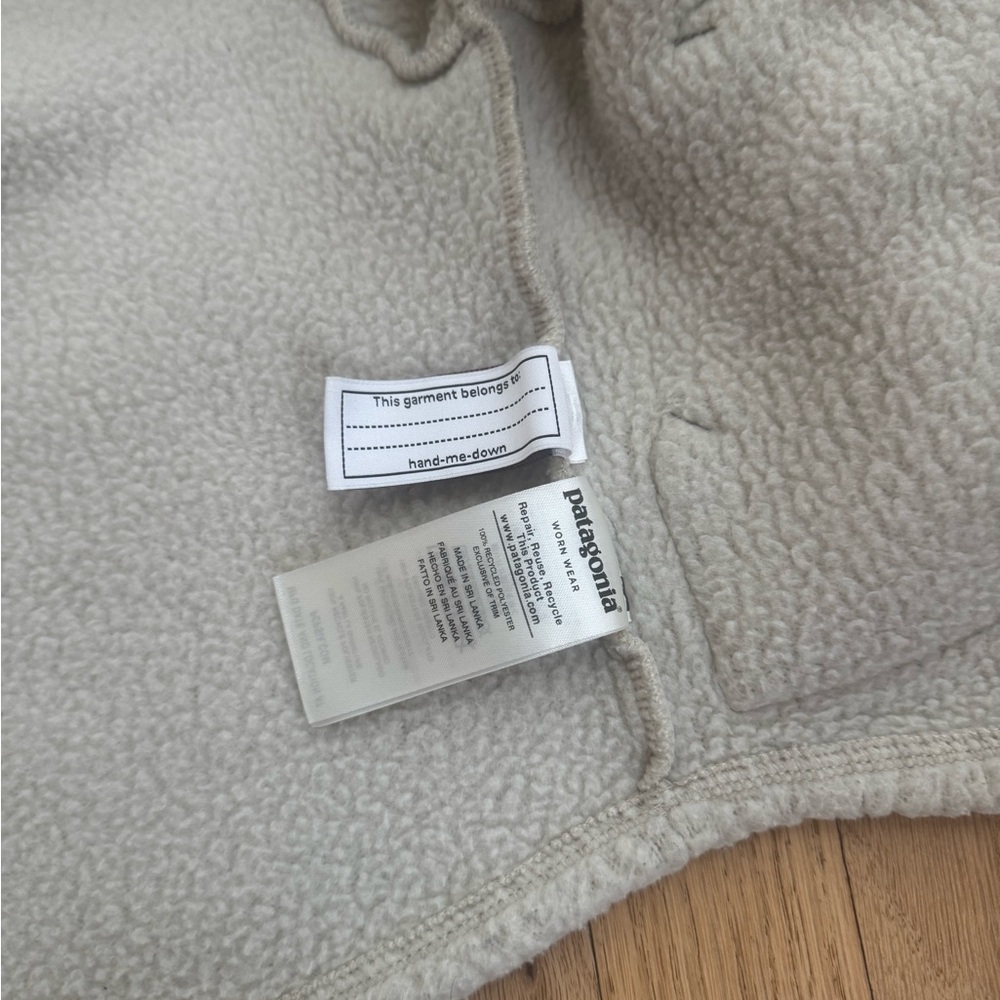 Patagonia baby retro pile jacket cream size 3T - Picture 6 of 7